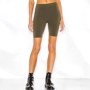 Helmut Lang Bike Shorts Hunter Sage Green Stretch Womens Size XS fits S NWT
